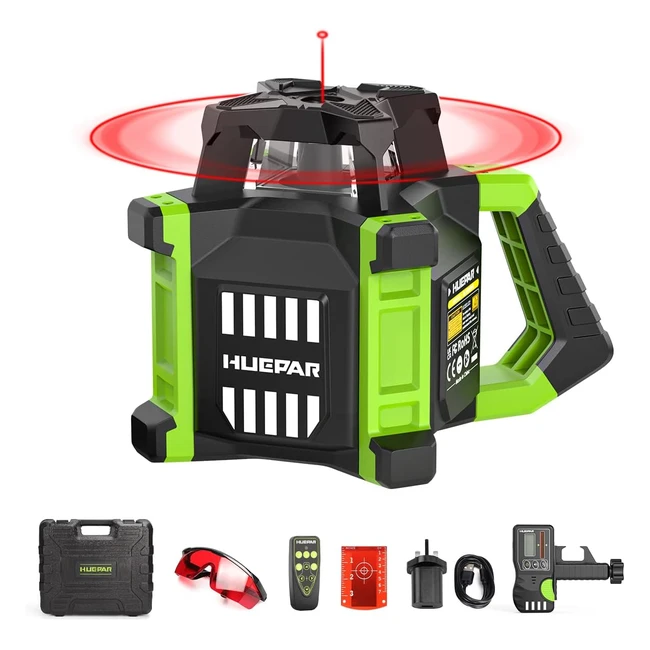 Huepar RL300HR Electronic Self-Leveling Rotary Red Laser Level Kit