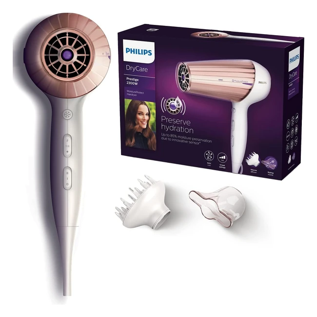 Sèche-cheveux Philips DryCare MoistureProtect HP8280/00 - Technologie Thermoprotect