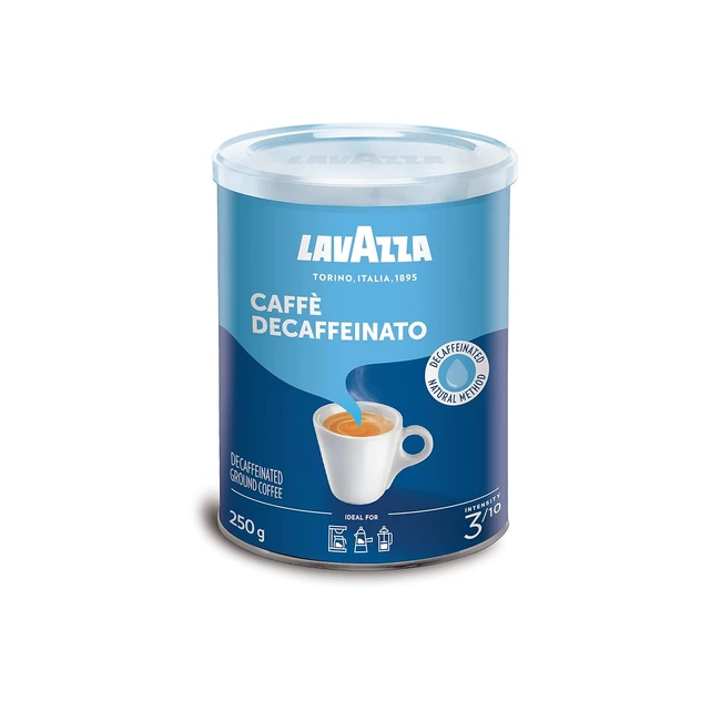 Lavazza Caffè Decaffeinato gemahlener Kaffee für Mokkakannen entkoffeiniert 250 g - Aromen von getrockneten Früchten - Intensität 310 - mittlere Röstung