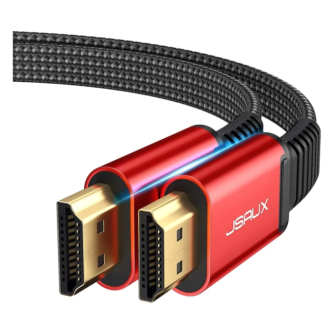 JSAUX 4K HDMI Kabel 3m 60Hz Highspeed HDMI 20 18Gbps Nylon geflochtenes Kabel
