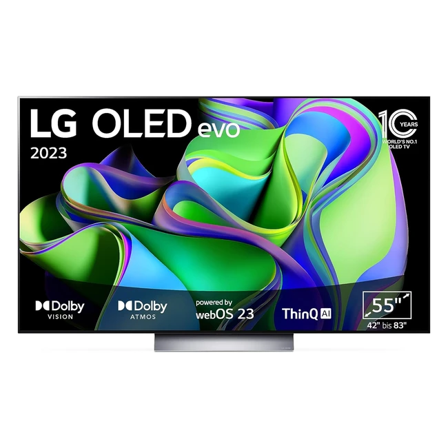 LG OLED55C37LA TV 139 cm 55 Zoll OLED EVO TV Smart TV Helligkeitsverstärker 120 Hz Modelljahr 2023