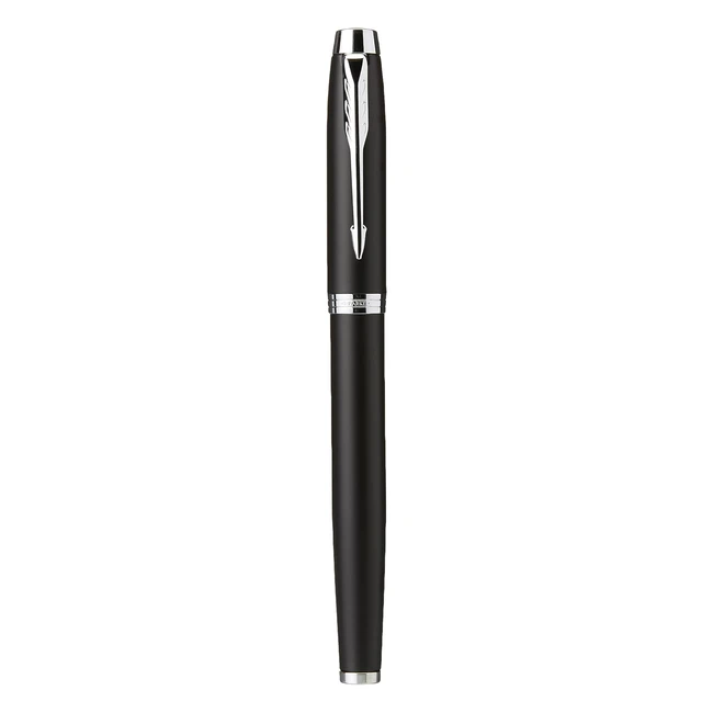 Parker IM Penna Stilografica Nero Opaco - Punta Media Blu - Confezione Regalo
