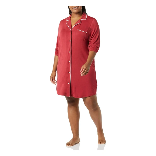 Amazon Essentials Damen-Nachthemd mit Paspelierung in bergre - Nr12345 - 