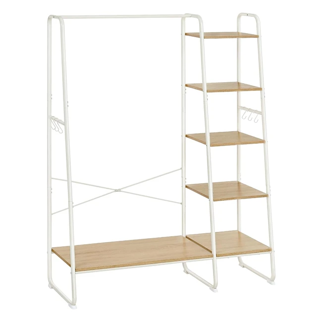 VASAGLE Garderobenstnder 45 x 120 x 160 cm mit Kleiderstange Schuhablage offen