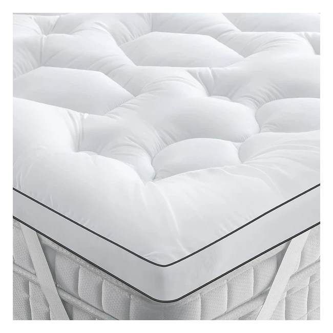 Surmatelas Bedstory 140x190 cm Microfibre Haute Qualit 1200grm Ultra Doux Resp