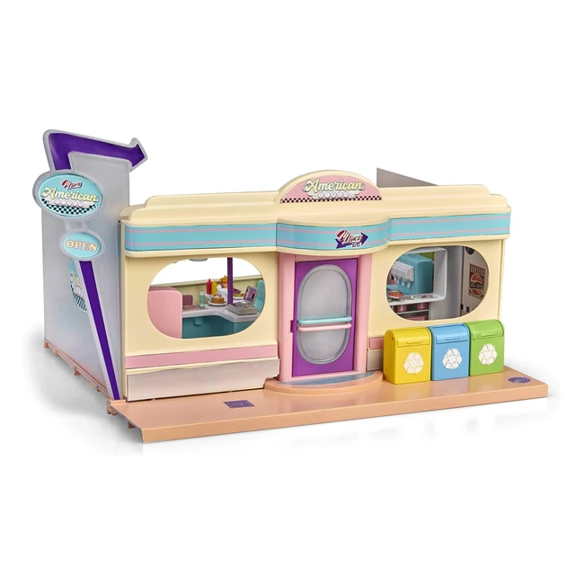 Mymy City American Diner - Restaurante de Juguete con Luces y Sonido - Famosa 70