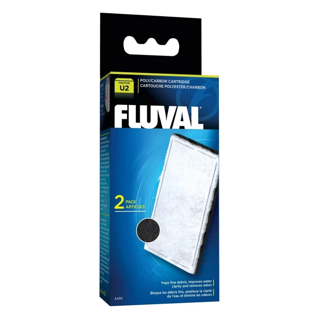 Fluval A490 Polyesteraktivkohle Filtereinsatz U2 - 2er Pack