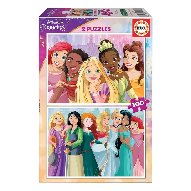 Puzzles Disney Princess 2x100 - Diversin Doble - 40 x 28 cm - A partir de 6 a