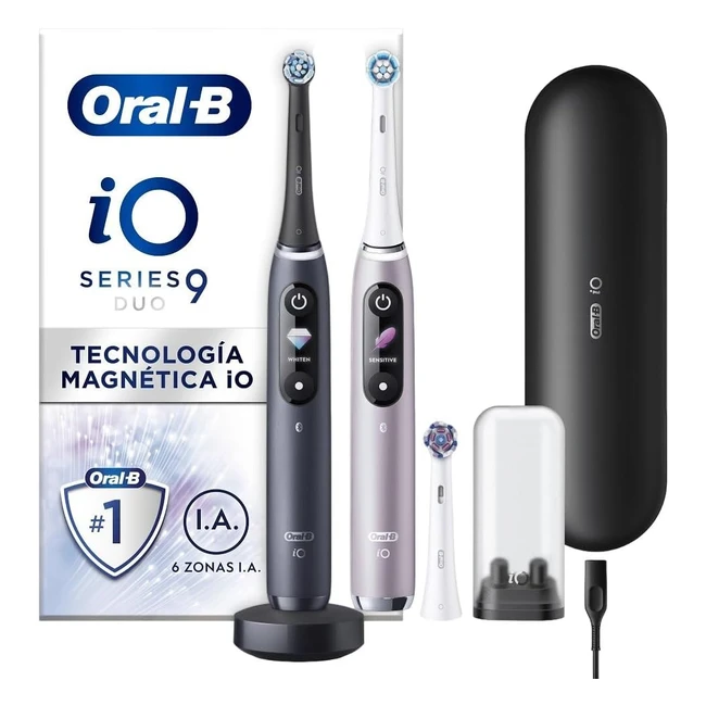 Cepillo de dientes elctrico OralB iO 9 Pack Doble Negro y Rosa - Braun - Tecno