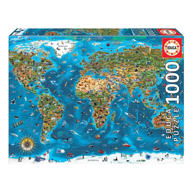 Puzzle 1000 piezas adultos Maravillas del Mundo Educa 19022 - Estimula mente y c