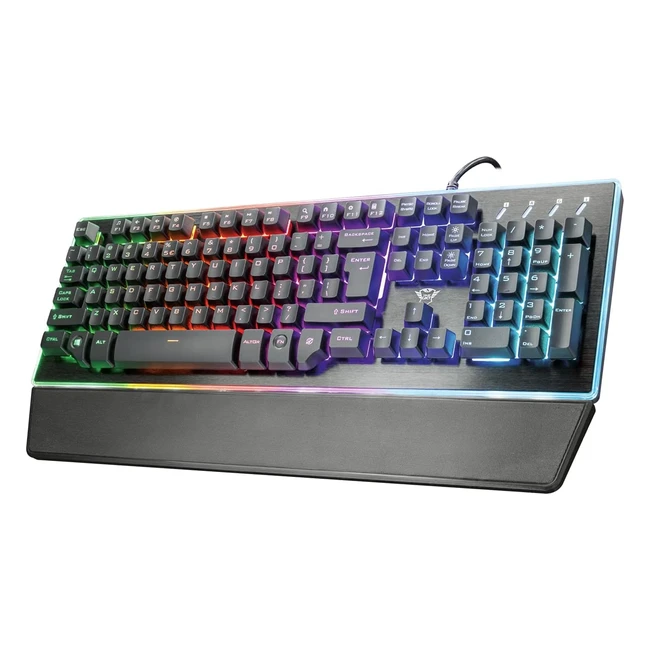 Trust Gaming GXT 860 Thura Halbmechanische LED-Tastatur QWERTZ RGB Anti-Ghosting