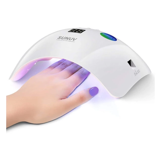Sunuv Lampe UV LED 48W - Sché ongles et lampes UV - 3 minuteries - LCD - Schage rapide
