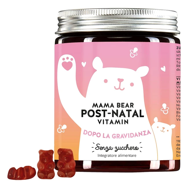 Complesso Vitaminico Mama Bear Postnatal - Acido Folico Ferro Zinco Selenio - Or
