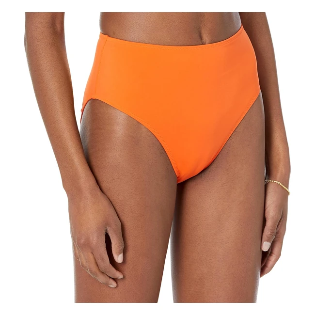 Amazon Essentials Damen Bikinihose - Hoher Bund & Beinausschnitt - Orange - Größe 40