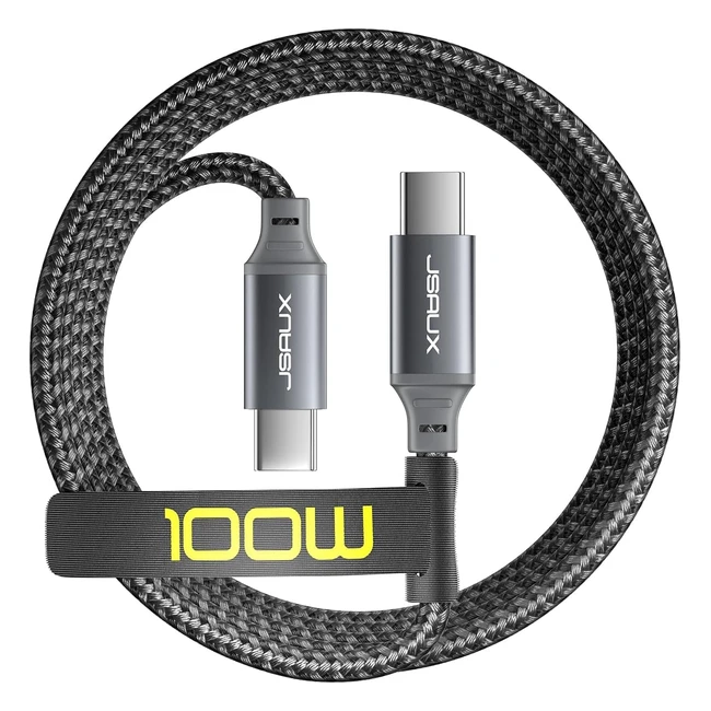 JSAUX USB C auf USB C Kabel 100W 3m USB-C Ladekabel PD 5A Typ-C Schnellladekabel