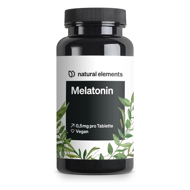Melatonin Tabletten 365 Stück 0,5mg Hochdosiert Vegan - Laborgeprüft