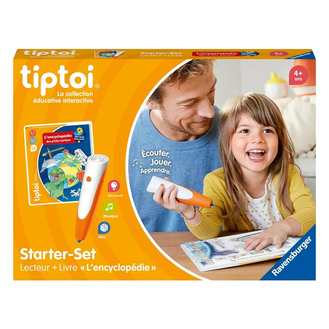 Ravensburger Tiptoi Starter Set Lecteur - Encyclopédie des Ptits Curieux 4 Ans
