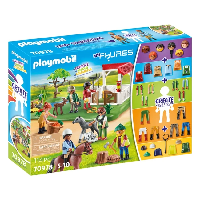 Playmobil My Figures 70978 Ranch dei Cavalli - Gioco Personalizzabile con 6 Pers