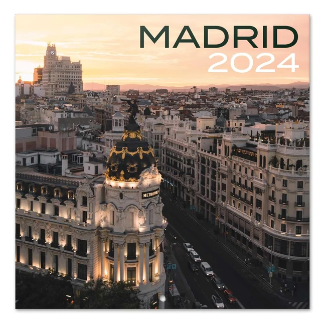Calendario 2024 da Muro Madrid 12 Mesi  4 Omaggio 30x30cm FSC