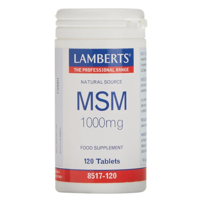 Lamberts MSM 1000 mg - Tabletas 120 - Ref 136 - Vida Saludable