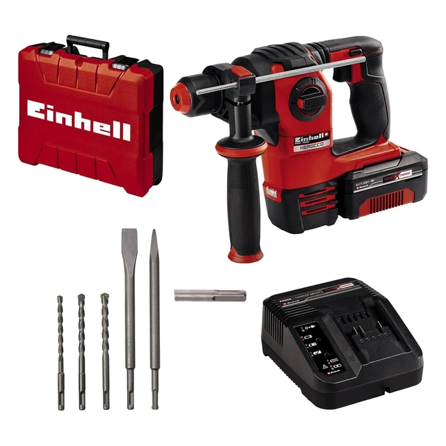 Einhell Power XChange Cordless SDS Plus Hammer Drill 18V Brushless 4in1 Drill Impact Screwdriver Chisel Herocco 1820