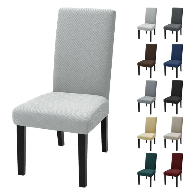 Coprisedie Ystyle 6 pezzi elasticizzati grigio argento - Alta qualità