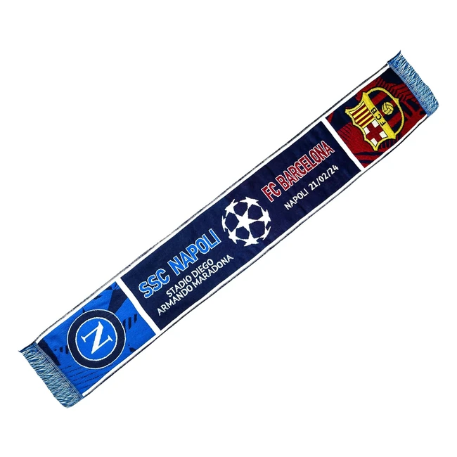 Echarpe SSC Napoli Champions League FC Barcelone Officiel - Livraison Gratuite
