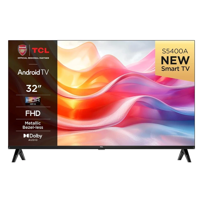 TCL 32S5400AFK 32-Inch HDR FHD Smart TV Android TV Dolby Audio Kids Mode Bezele