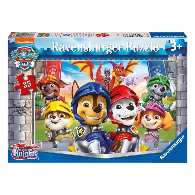 Puzzle Ravensburger Paw Patrol Knights  Dragons 35 Pezzi - Giocattoli Educativi