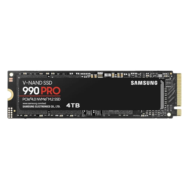 Samsung 990 Pro NVMe M2 SSD 4TB PCIe 40 - High Speed Gaming  Video Editing