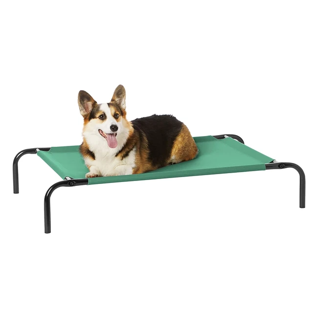 Cama Elevada Refrescante para Mascotas Medium Verde - Amazon Basics Perro Masc