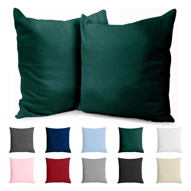 Taie doreiller Dreamzie 80x80 coton renforc set de 2 vert