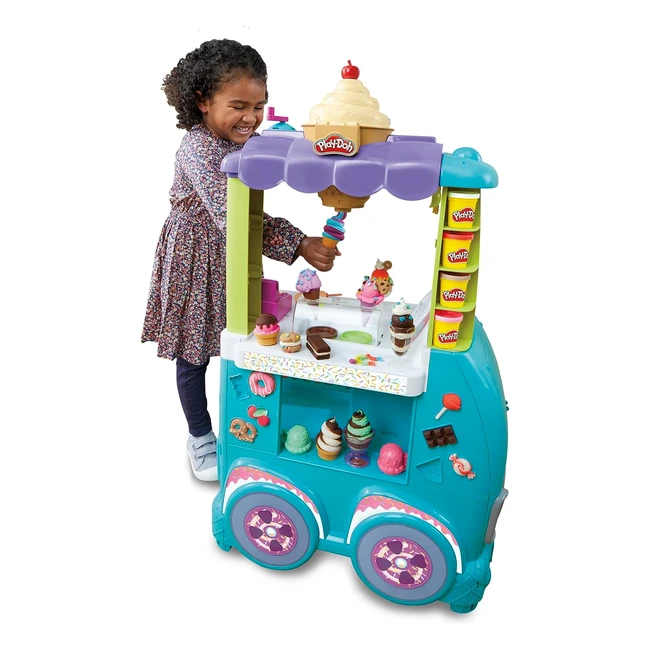 Play-Doh Kitchen Creations Ultimate Ice Cream Truck Playset 27 Accessories