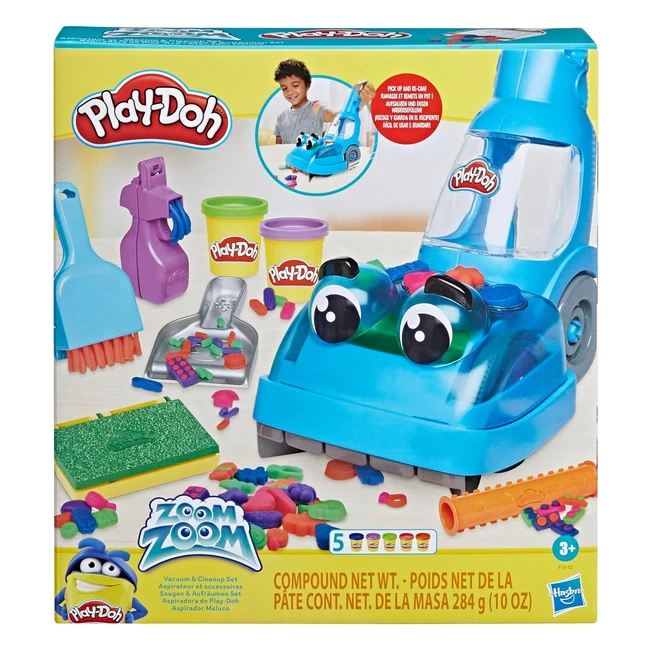 Play-Doh Zoom Zoom Vacuum  Cleanup Toy - Multicolor F3642 - 5 Colors