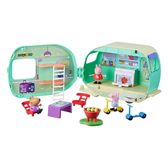 Peppa Pig Set de Juego Aventura en Carretera - Caravana 2 en 1