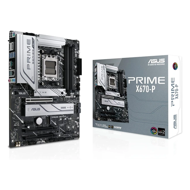ASUS Prime X670P Gaming Mainboard AMD AM5 Ryzen 7000 ATX PCIe 50 3x M2 DDR5 US