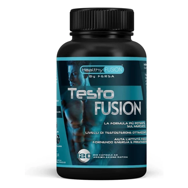 Fersa Testosterone Taurina Maca Andina - Aumenta L'energia e la Massa Muscolare - Azione Bruciagrassi - 120 Capsule