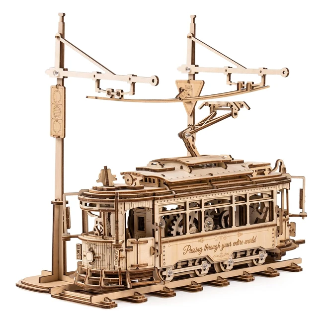 Rokr Puzzle 3D Madera Maqueta Modelo Vehículo Tranvía Urbano Clásico LK801