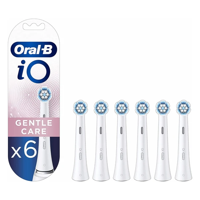 OralB IO Gentle Care Electric Toothbrush Head Pack of 6 - Twisted Angled Bristle