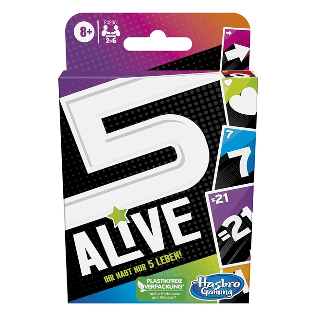 Hasbro Gaming Five Alive Kartenspiel - Schnell  einfach - Familienfreundlich - 