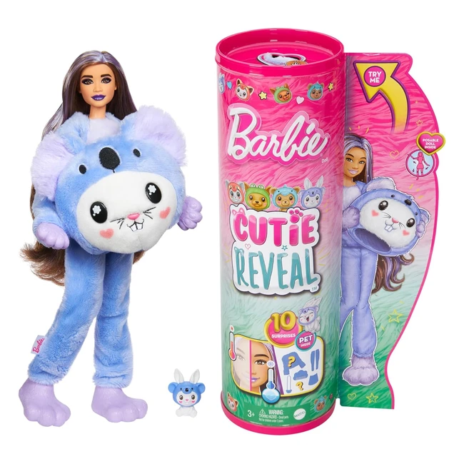 Barbie Cutie Reveal Conejo Koala HRK26 - Juguetes Mattel 3 aos