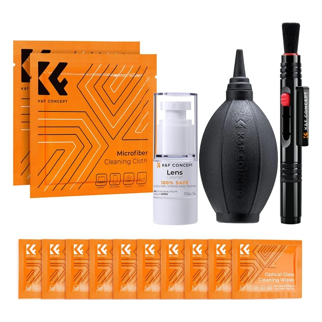 Kit de nettoyage photo KF Concept 15 en 1 - Poire soufflante chiffon stylo li