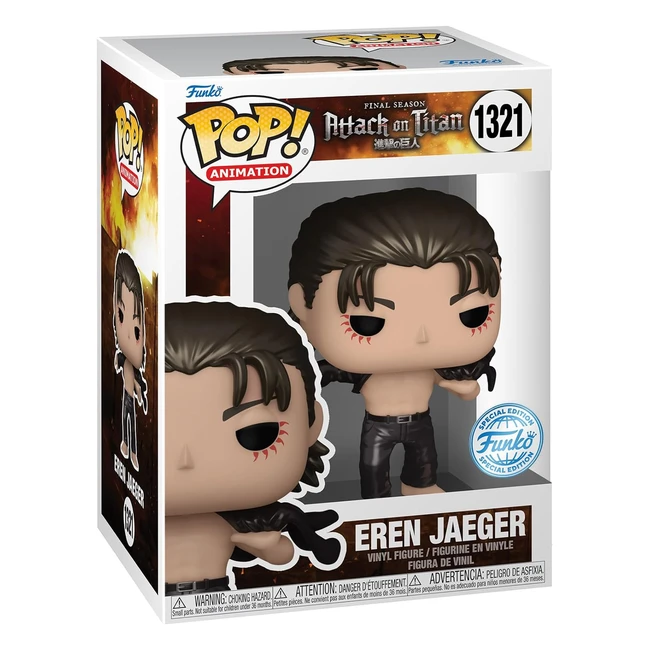 Funko Pop Animation AOT Eren Jaeger Jeager Metallic Attack on Titan Esclusiva Am