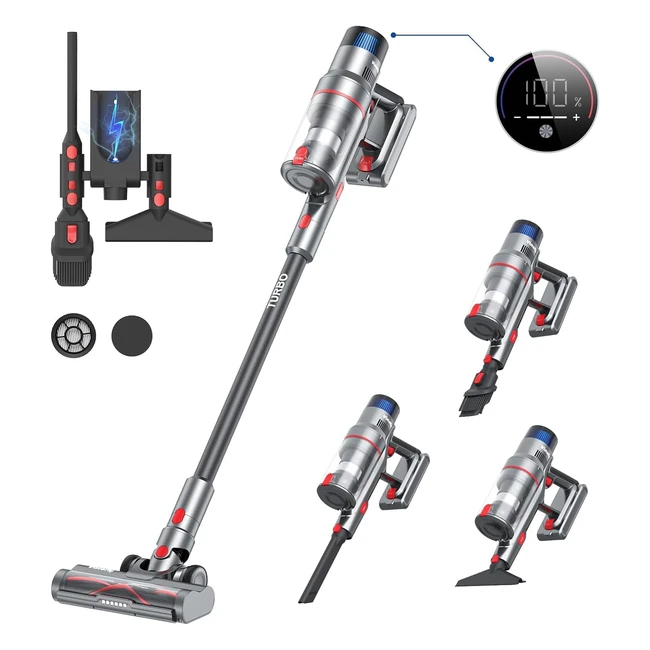 Aspirateur Balai Vistefly V15 Sans Fil 500W 40000Pa 60min Autonomie LED Tactile 4 en 1