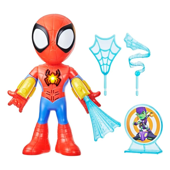 Figura Spidey 25cm Juguetes Preescolar 3+ Luces Sonidos Accesorios