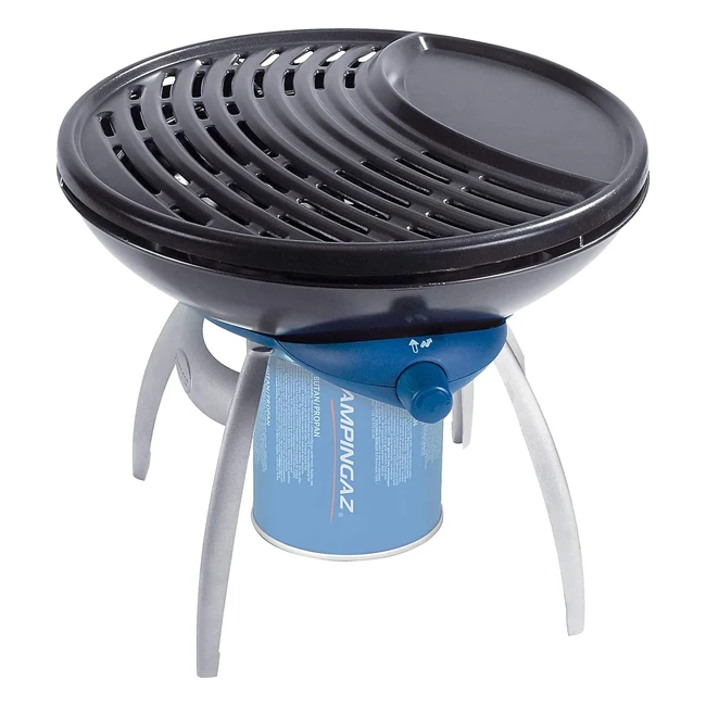 Campingaz Party Grill Small BBQ & Gas Stove | Nonstick Grill Plate | Pot Rack | 2000 Watts