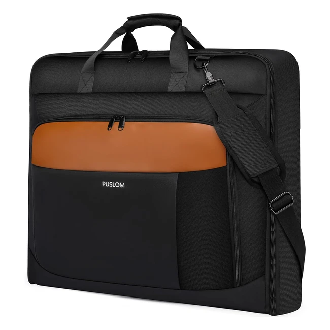 Borsa Porta Abiti da Viaggio Uomo 3 Tute Forte Gancio 156 Pollici Laptop Marrone