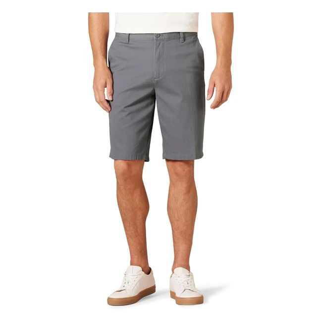 Amazon Essentials Herren Slim-Fit Komfort Stretch Flat Front Chino Shorts 28cm I