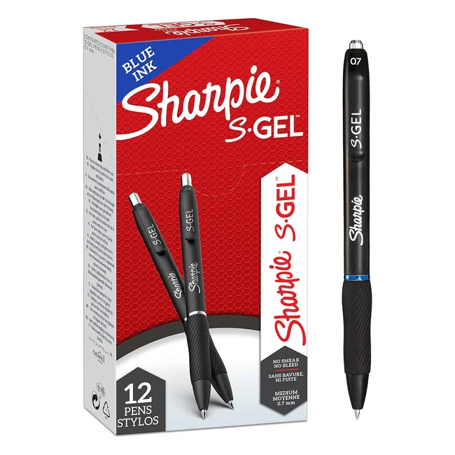 Sharpie Sgel Gel Pens Blue Ink 12 Count - Medium Point 07mm