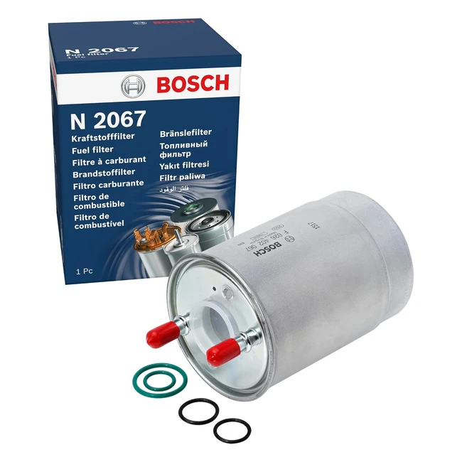 Filtro Diesel Bosch N2067 - Resistente a Calore Pressione e Liquidi - Alta Capa